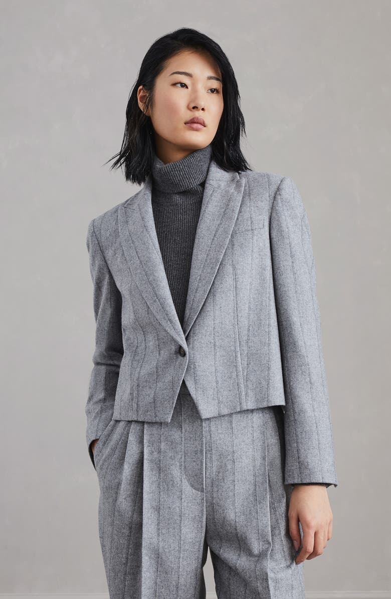 Brunello Cucinelli Cropped blazer with monili, Alternate, color, 