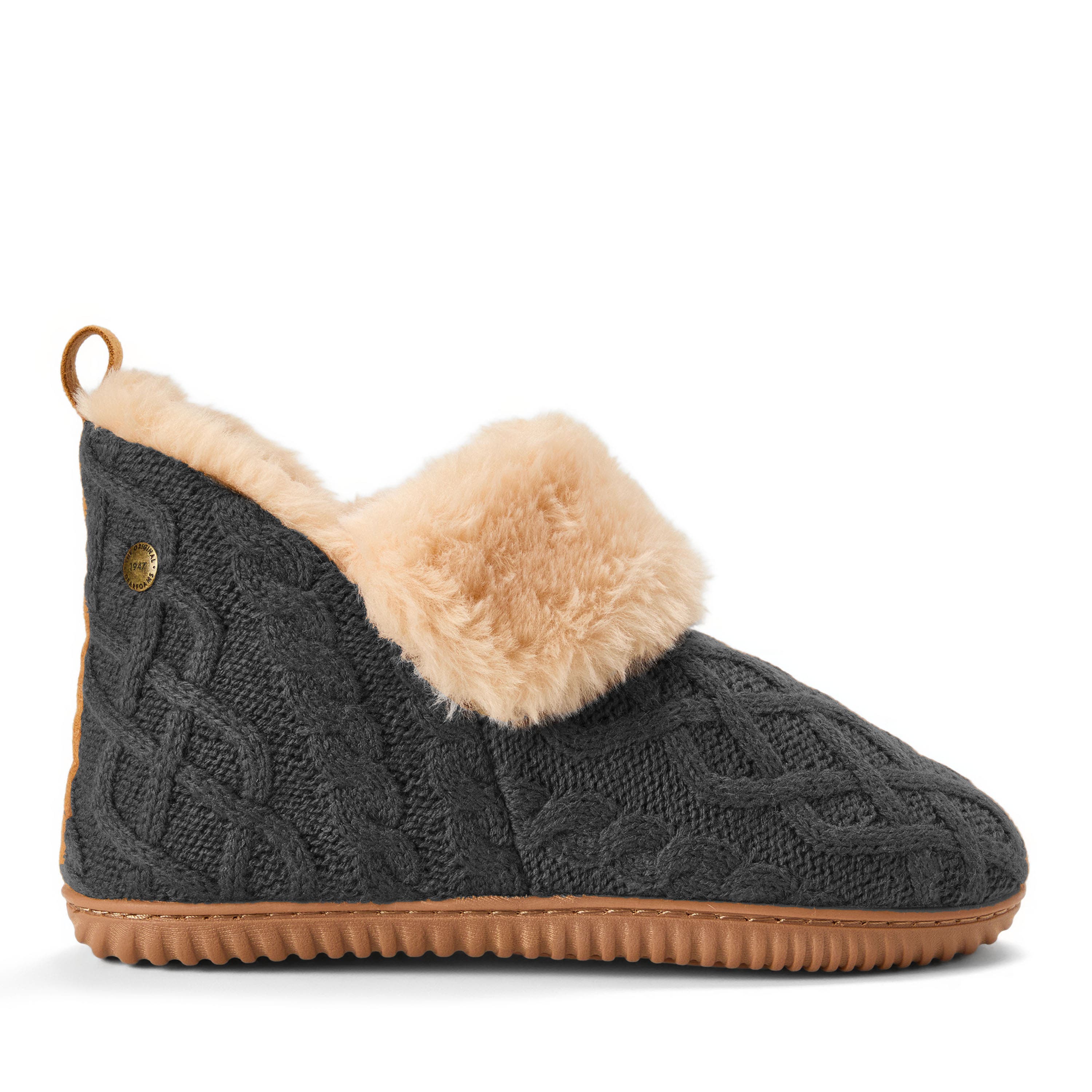 Moritz Bootie Slipper, Alternate, color, Pavement Cable Knit