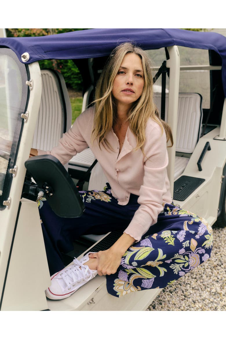Olivia Printed Wide-Leg Pant, Alternate, color, Mariner's Bloom