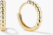 MEJURI Beaded Huggie Hoops