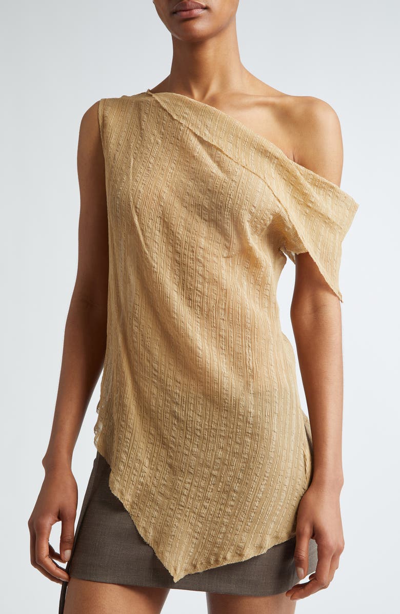 Paloma Wool Susan Asymmetric One-Shoulder Sheer Top, Alternate, color, 