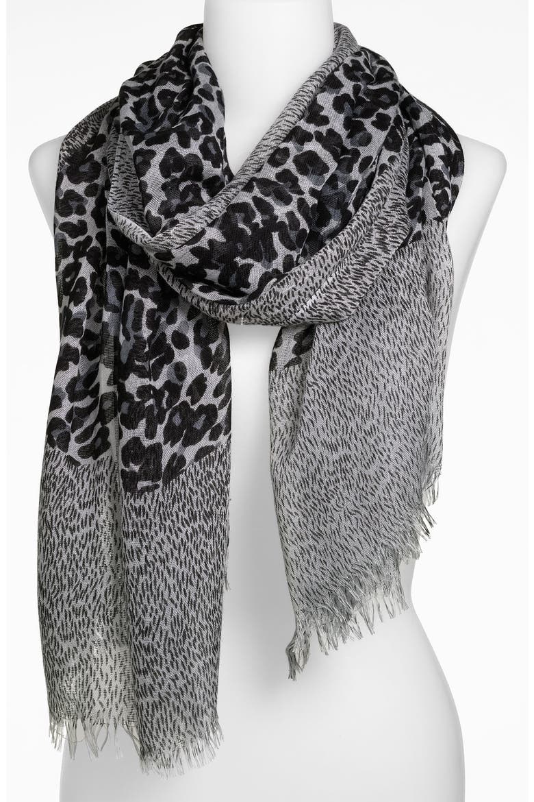 Print Scarf, Main, color, BLACK
