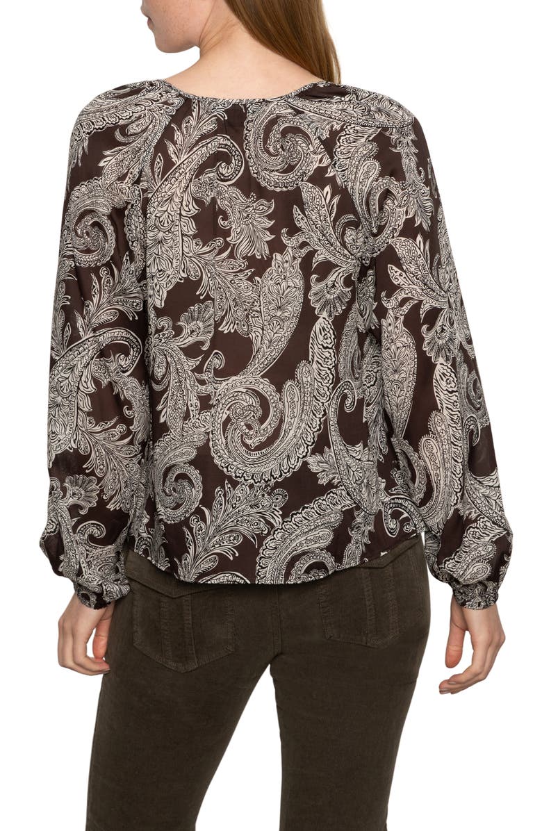 Sanctuary Paisley Long Sleeve Button-Up Shirt, Alternate, color, Mineral Paisley