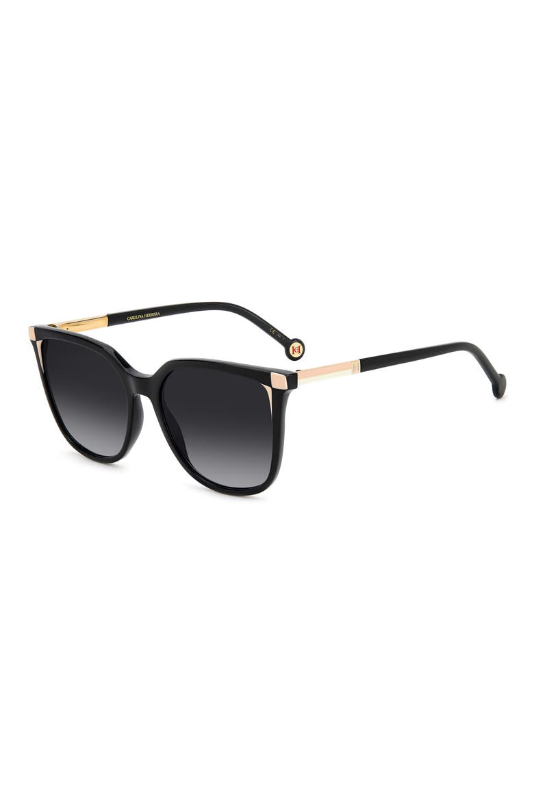 54mm Rectangular Sunglasses, Alternate, color, BLACK BEIGE