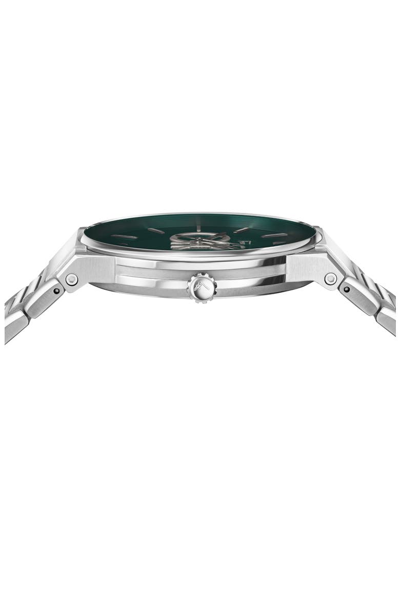 Green Dial Bracelet Strap Watch, 41mm, Alternate, color, STAINLESS STEEL