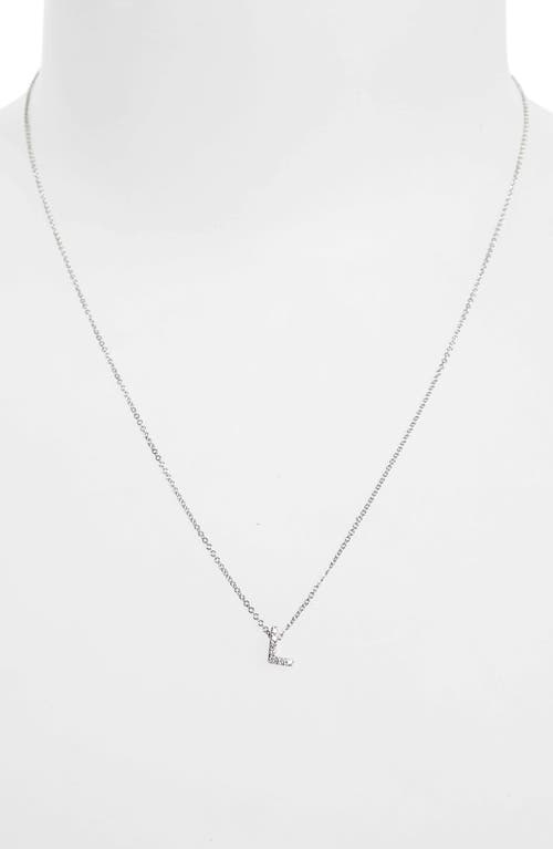 Bony Levy Diamond Pavé Initial Pendant Necklace In 18k White Gold - L