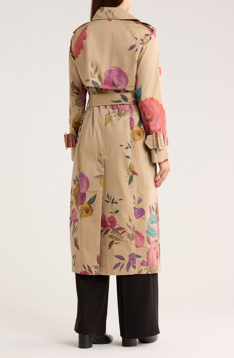 Avec Les Filles Floral Trench Coat, Alternate, color, 
