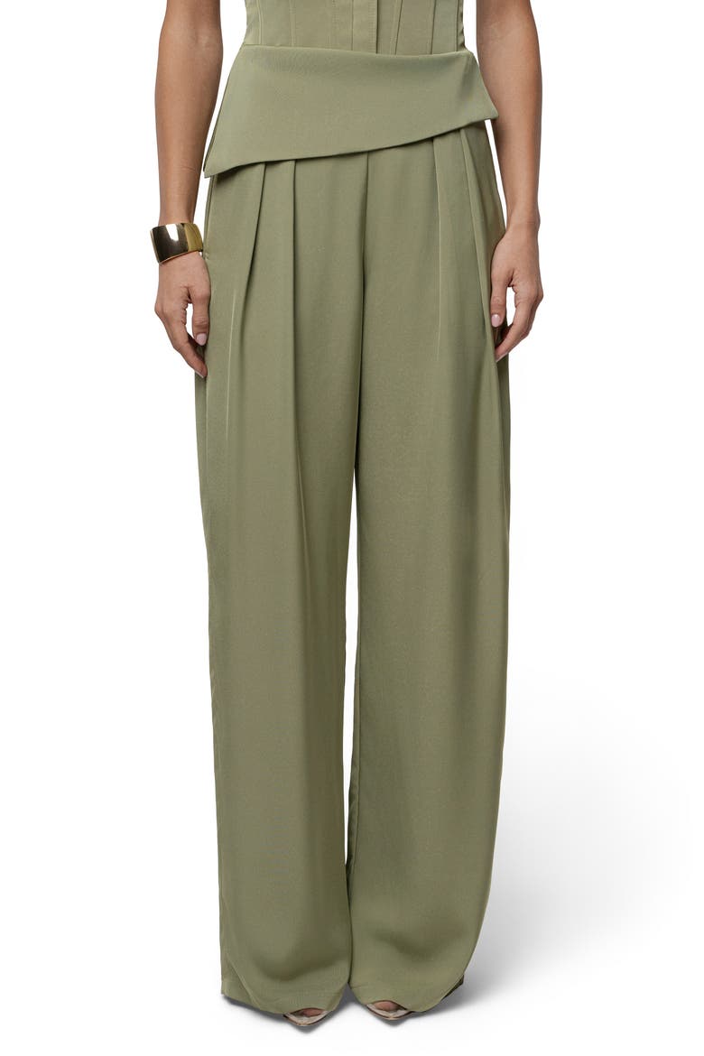 Executive High Waist Pants, Main, color, GREEN