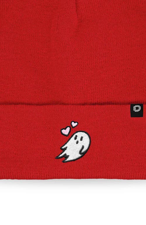Dalix Heartly Ghost Beanie In Red