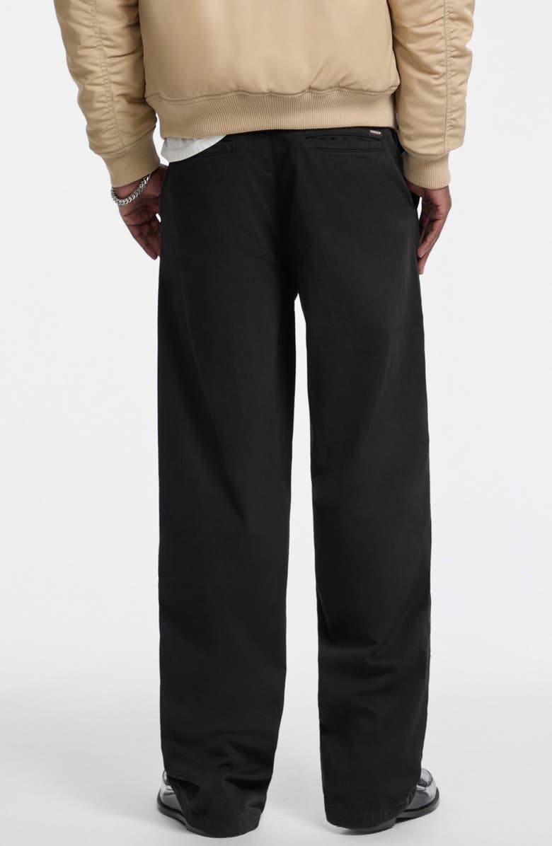 GUESS JEANS Wide Leg Chinos, Alternate, color, Jblack-Black