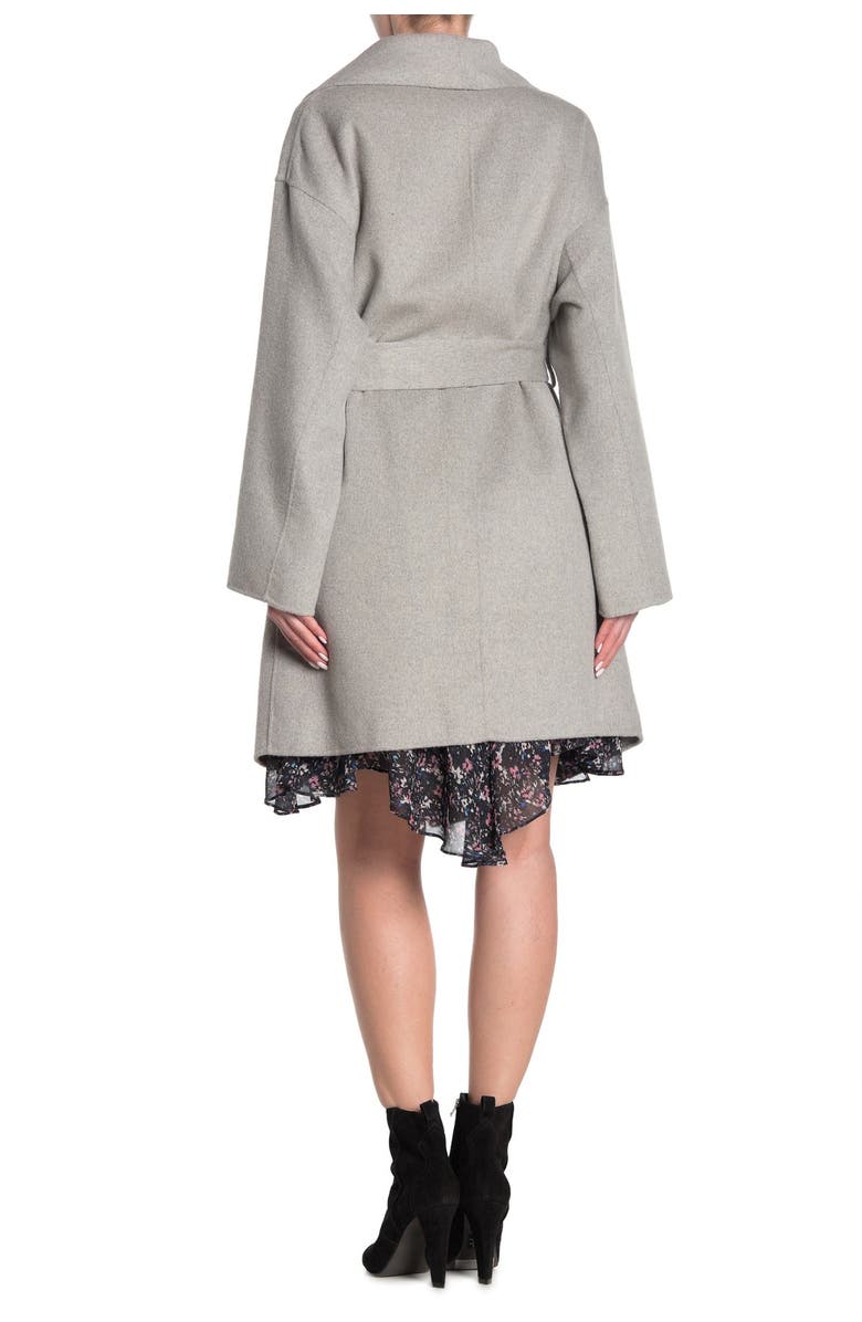 AllSaints Adalee Wool Blend Coat, Alternate, color,