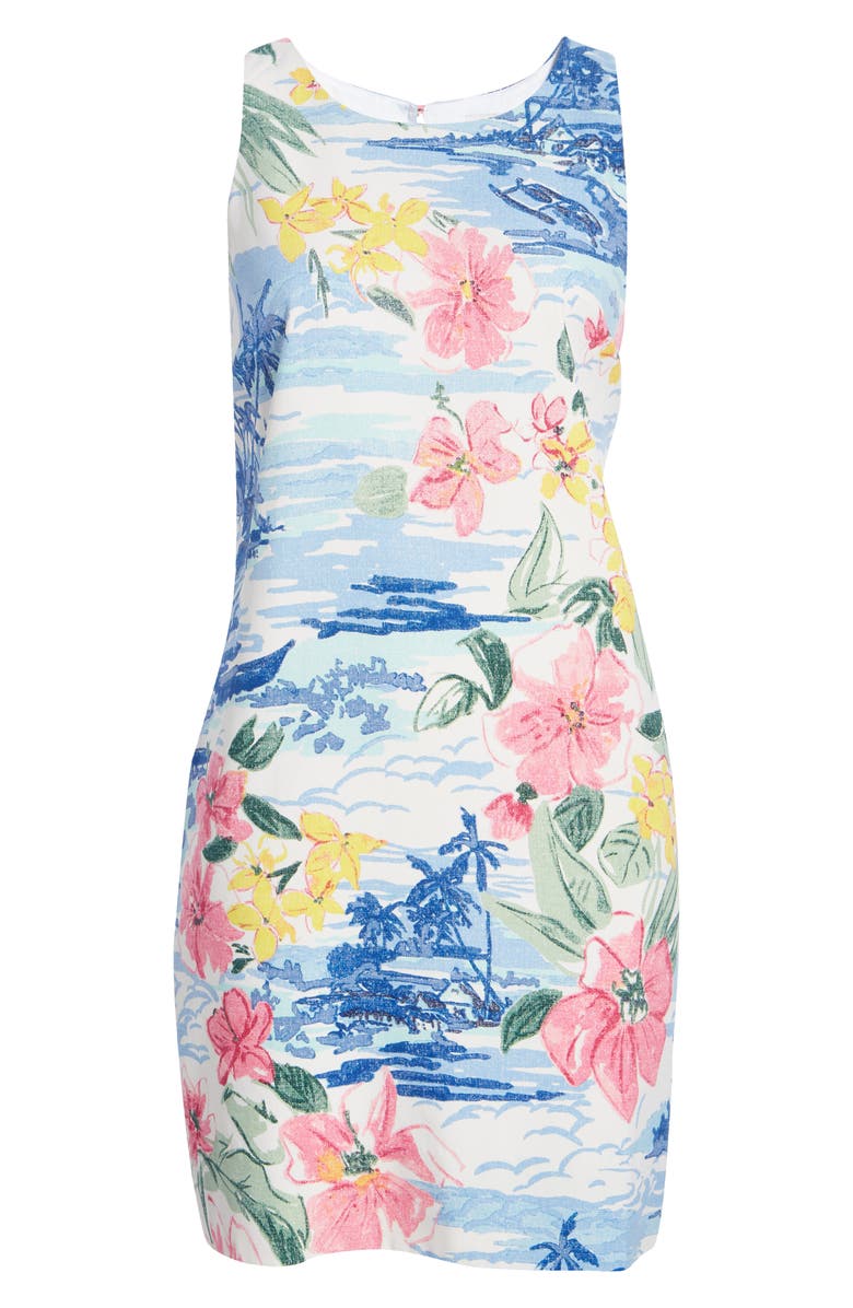 Tommy Bahama Waikiki Waves Sleeveless Silk Shift Dress, Alternate, color,