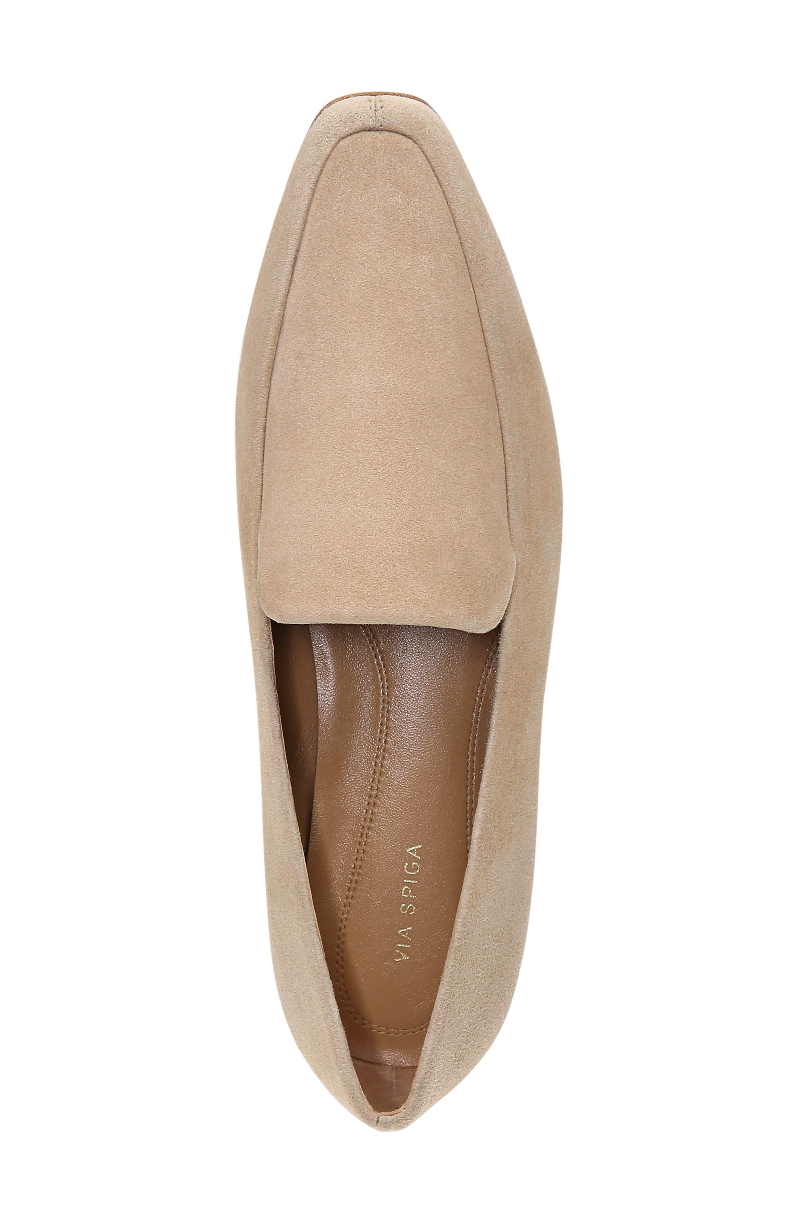 Aylee Loafer, Alternate, color, DARK CAMEL SUEDE