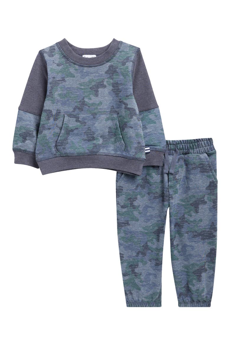 Scenic Route Camo Sweatshirt & Joggers Set, Main, color, BLUE CAMO