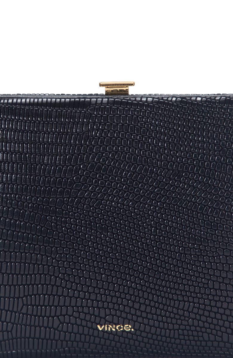 Vince Lizard Embossed Leather Frame Wallet, Alternate, color,