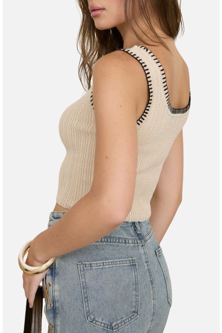 Contrast Stitch Tank, Alternate, color, LIGHT KHAKI