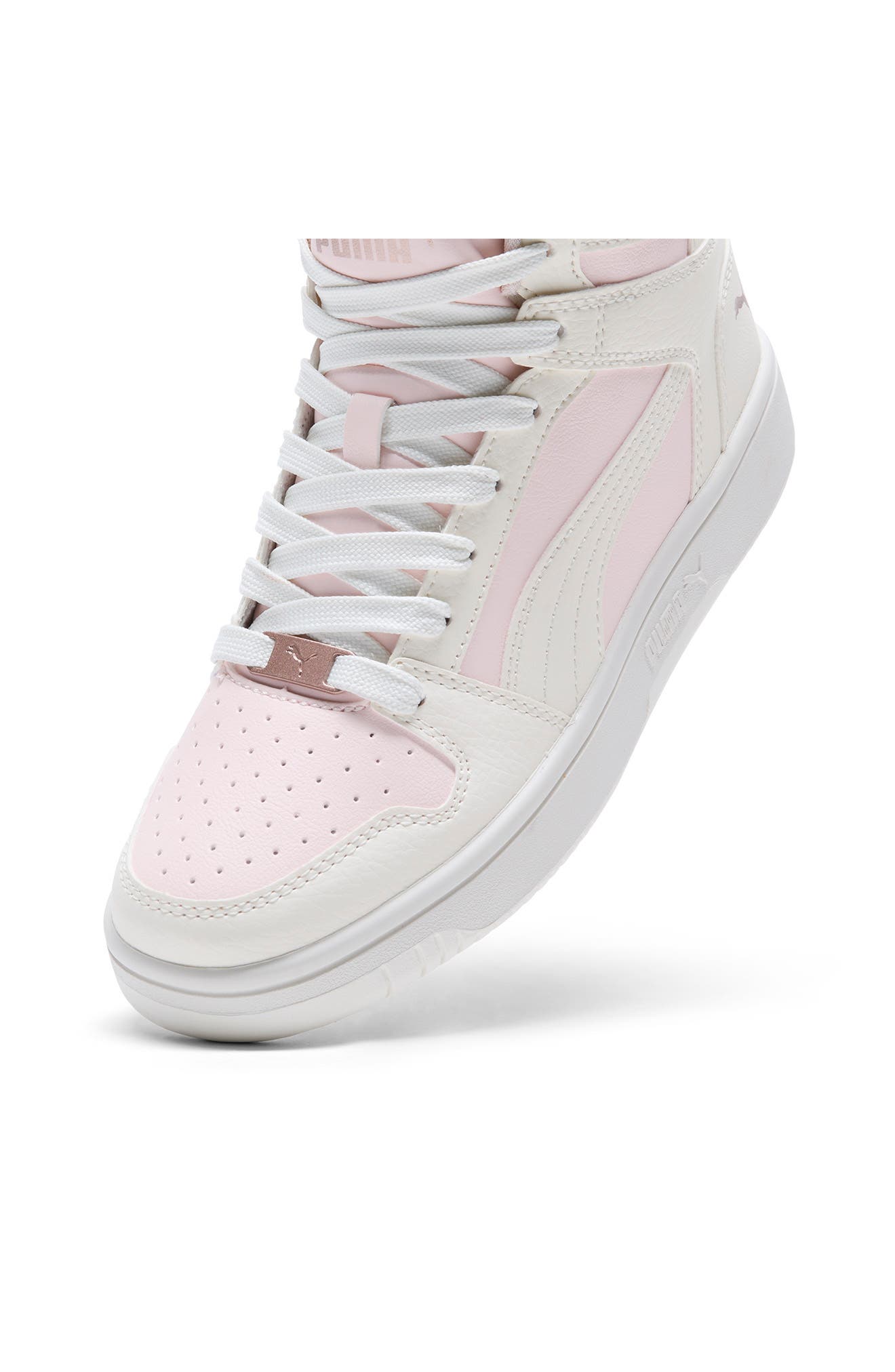 PUMA Rebound Layup High Top Sneaker, Alternate, color, Jasmine Flower/ Warm