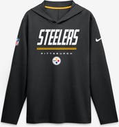 Nike Men's Nike Black Pittsburgh Steelers Big & Tall Sideline Game On Lightweight Hooded Long Sleeve Dri-FIT Top