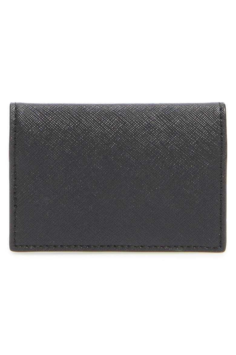'cedar street - melanie' leather card case, Alternate, color, BLACK