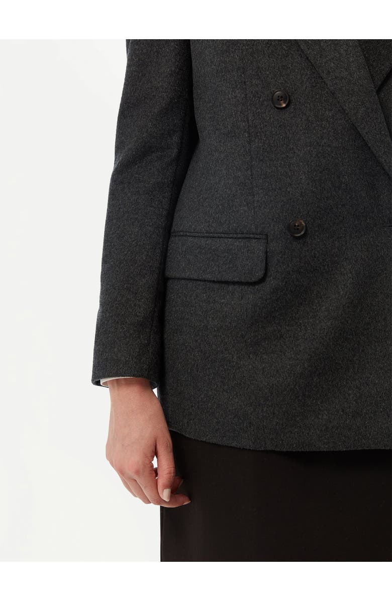 GOBI Mongolian Cashmere Double-Breasted Cashmere Blazer, Alternate, color, Charcoal
