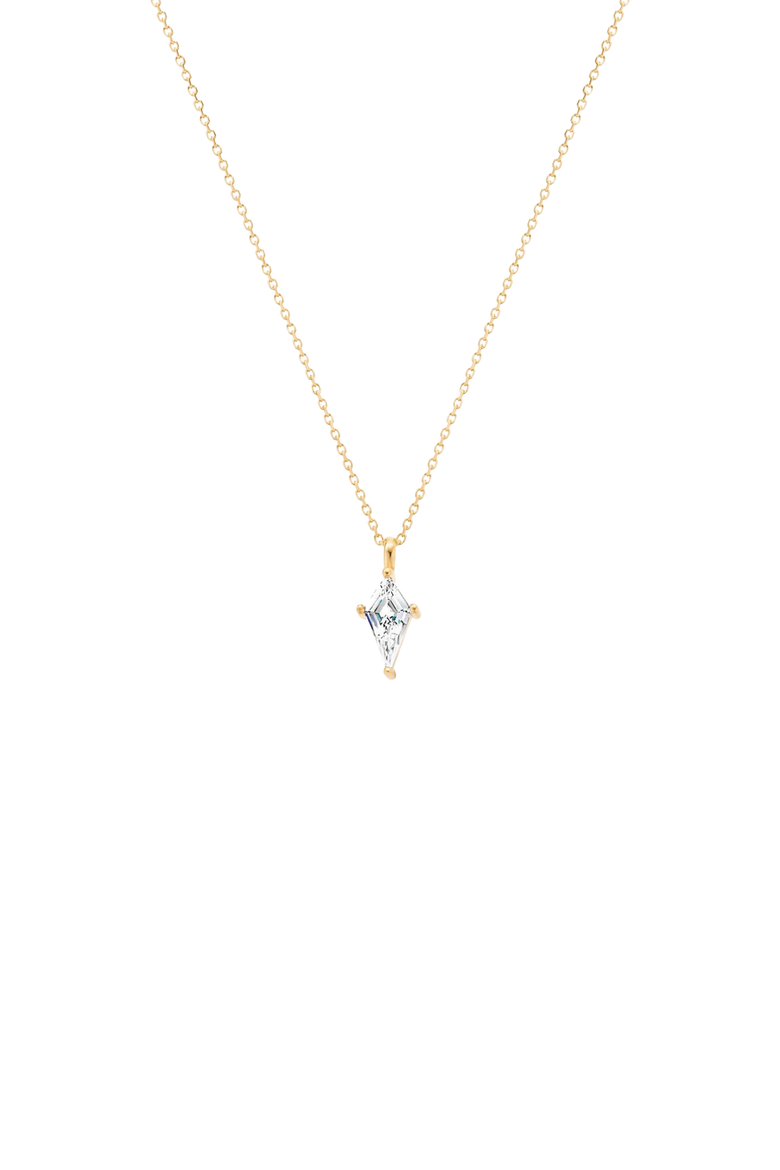18k Gold Plated Sterling Silver Lainie Solitaire Pendant Necklace Gift Idea, Main, color, Gold
