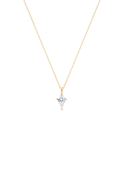 18k Gold Plated Sterling Silver Lainie Solitaire Pendant Necklace Gift Idea