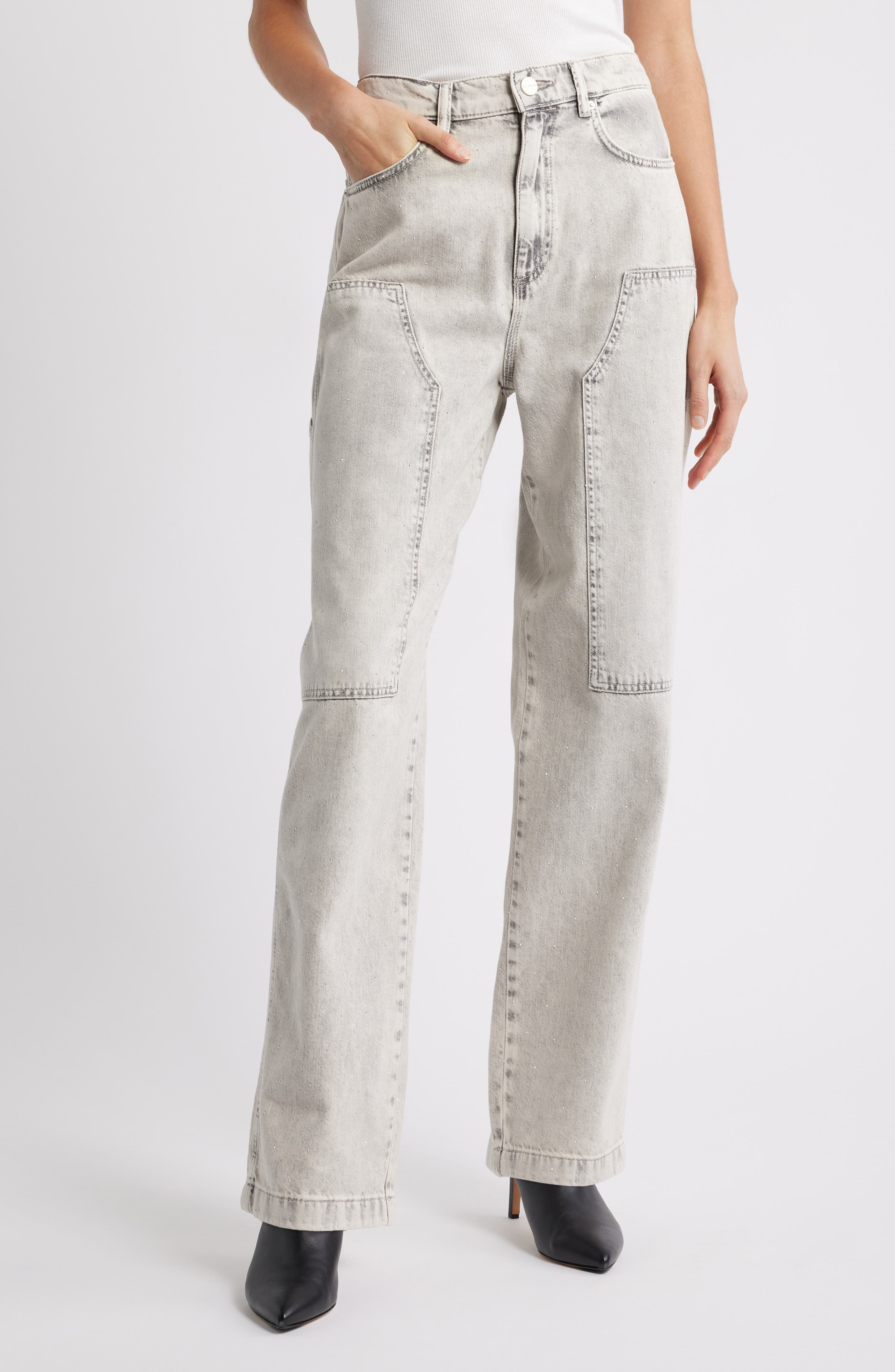 AllSaints Mia Crystal Carpenter Jeans