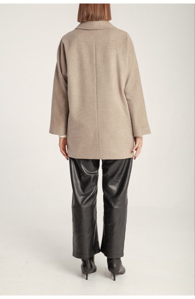 1982 Cashmere Double Breasted Short Coat, Alternate, color, Natural Brown