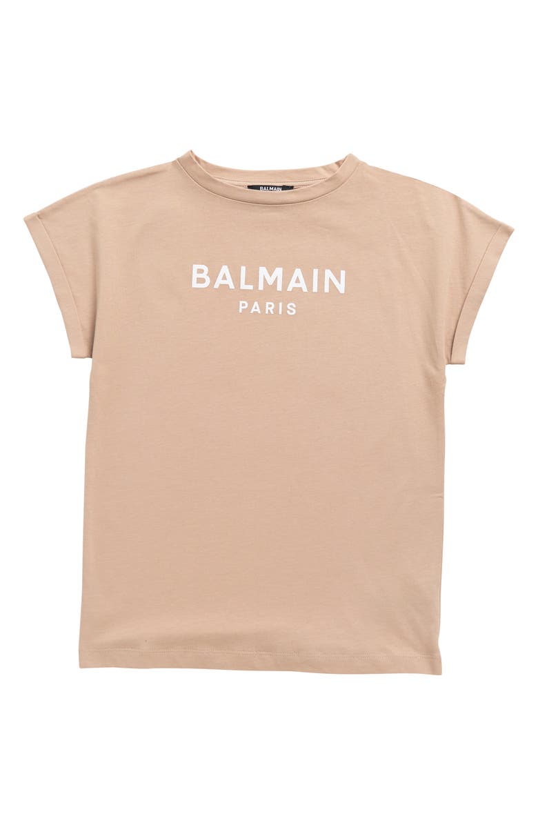Balmain Kids' Logo Graphic Tee, Main, color,