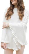 SAACHI Talia Ruffle Trim Poncho