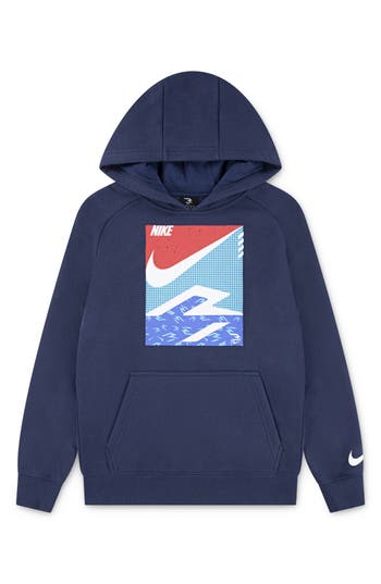 3 Brand Kids' Pop 3b Pullover Hoodie In Blue