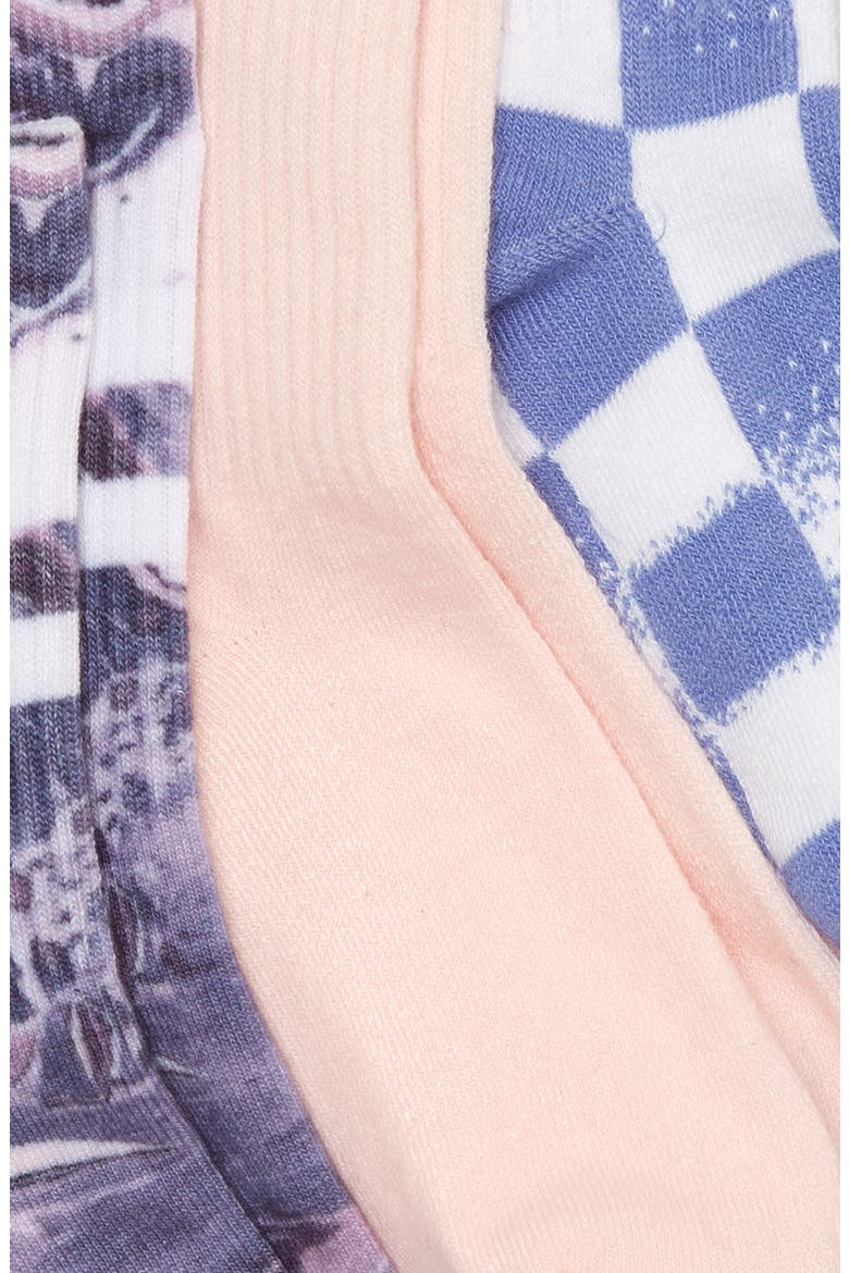 Kids' Assorted 3-Pack Crew Socks, Alternate, color, MARBLE CHECK PACK