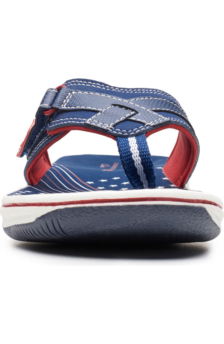 Clarks<sup>®</sup> Breeze Sea Thong Sandal, Alternate, color, Navy/Red