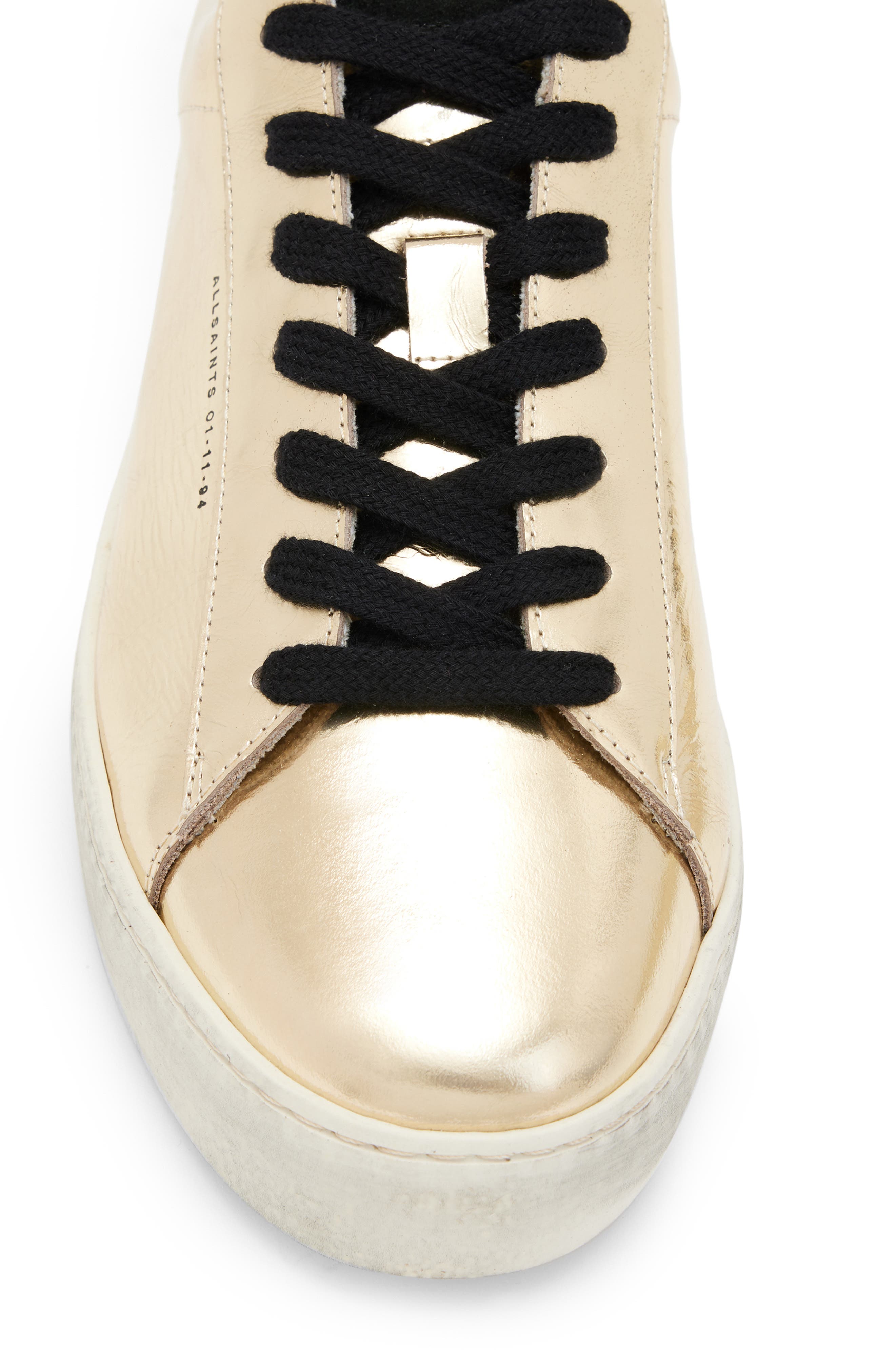 Shana Metallic Sneaker, Alternate, color, GOLD