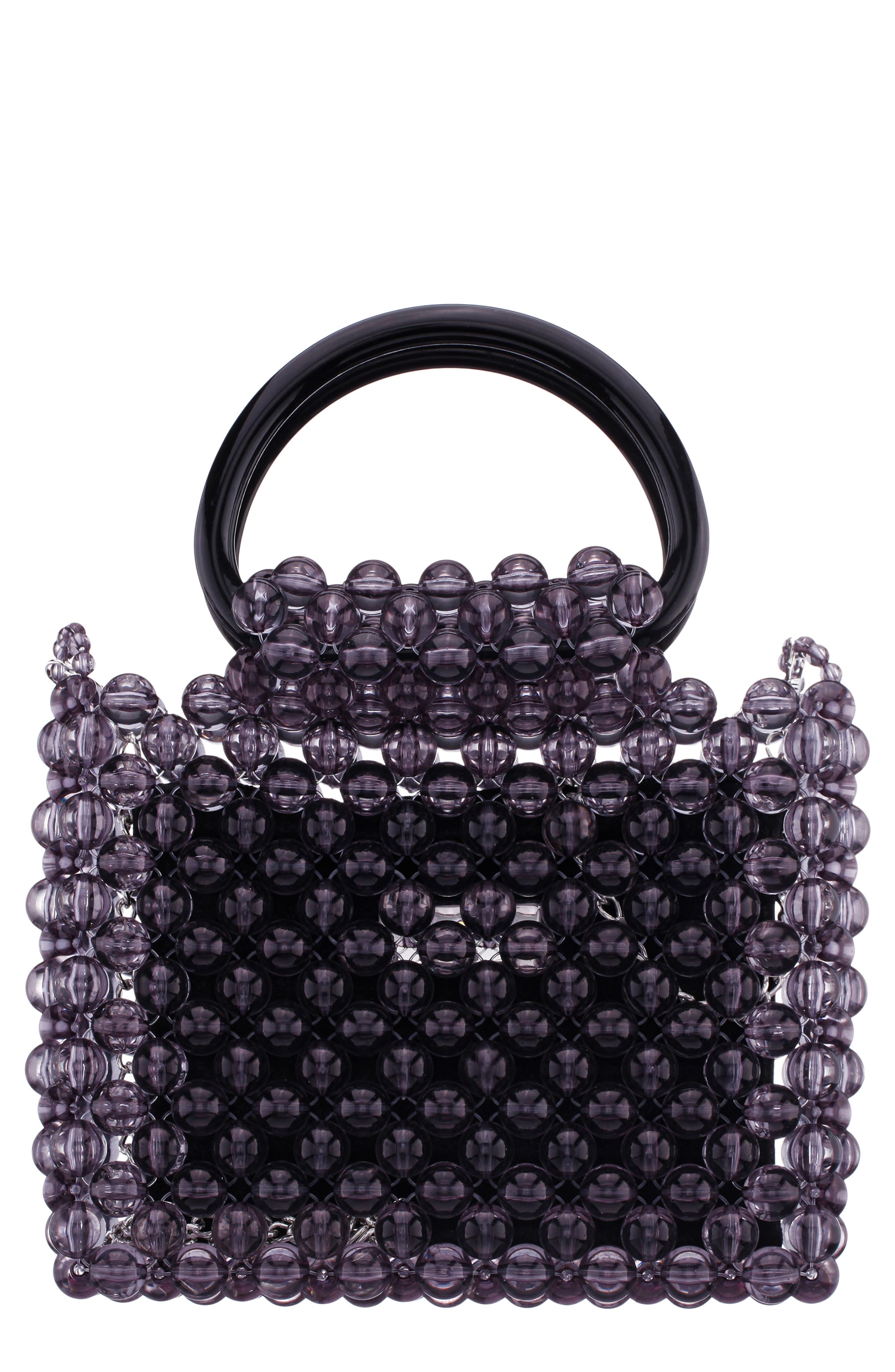 Nina Nylie Top Handle Bag, Main, color, Smoke