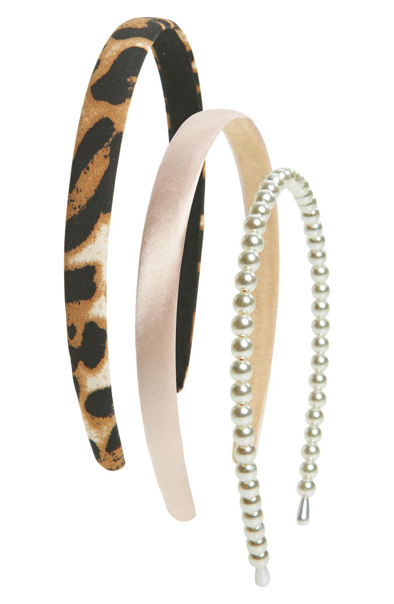 BP. Pretty Set of 3 Headbands, Main, color, Ivory Multi