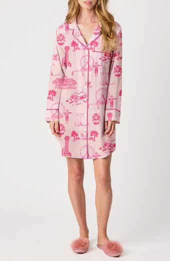 Katie Kime Dallas Toile Cotton Blend Sleep Shirt