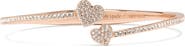 Kate Spade New York Pave Heart Open Hinge Cuff Bracelet
