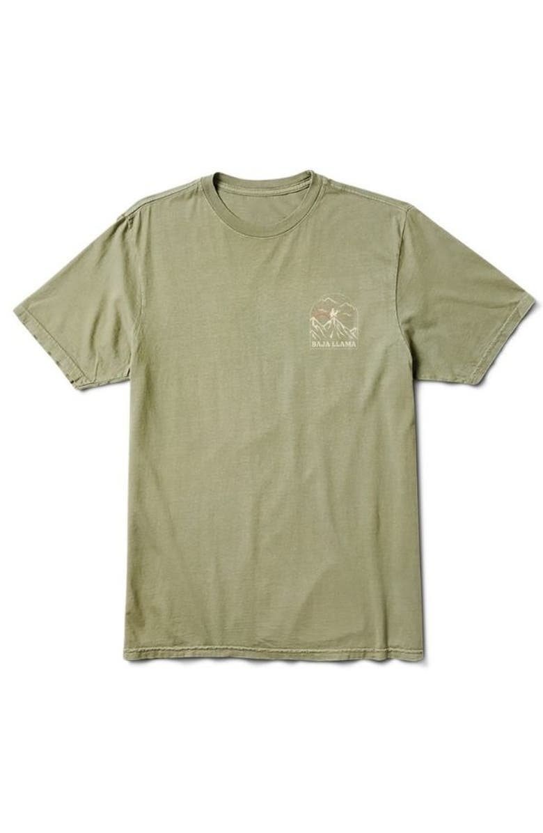 Baja Llama NEVER HIGH ENOUGH - PRIMO GRAPHIC TEE, Alternate, color, Green