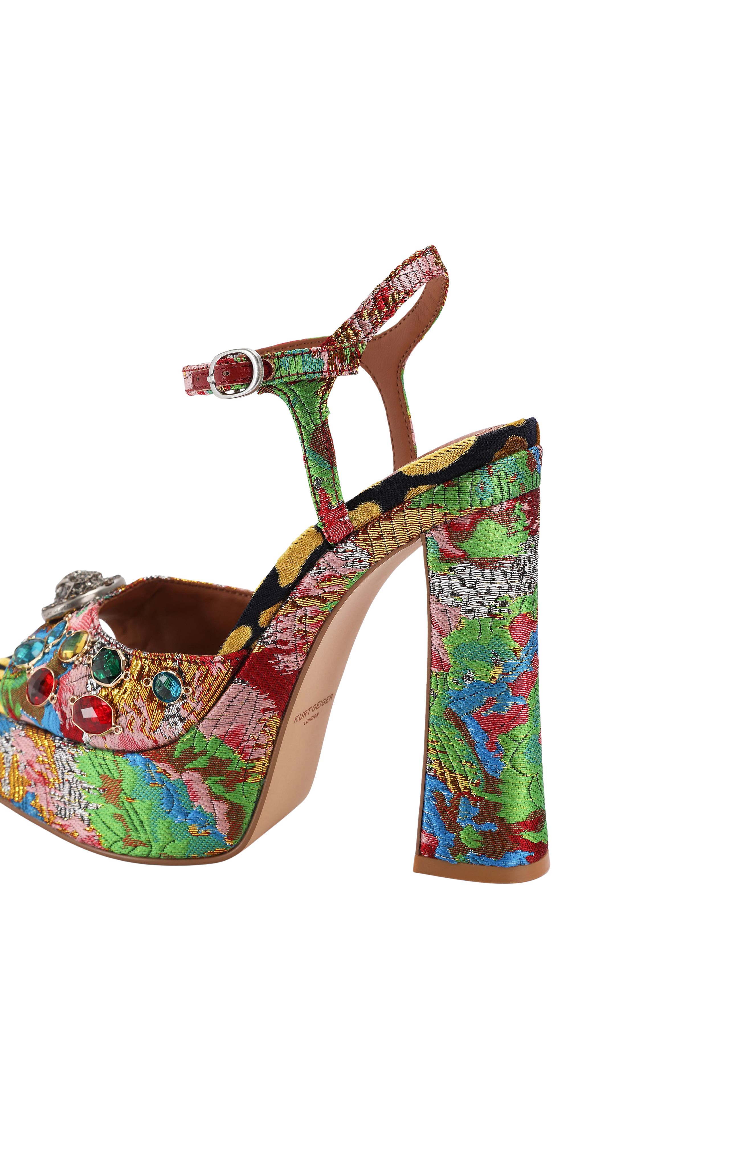 Chelsea Platform Peep Toe Sandal, Alternate, color, OPEN RED
