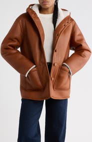 rag & bone Jackie Genuine Shearling Hooded Coat