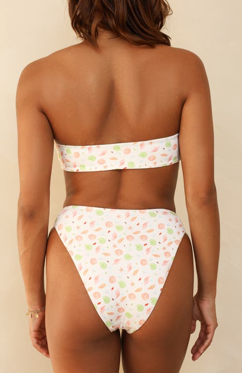 Dippin Daisys Amalfi String Tie Bandeau Bikini Top In Underwater Garden