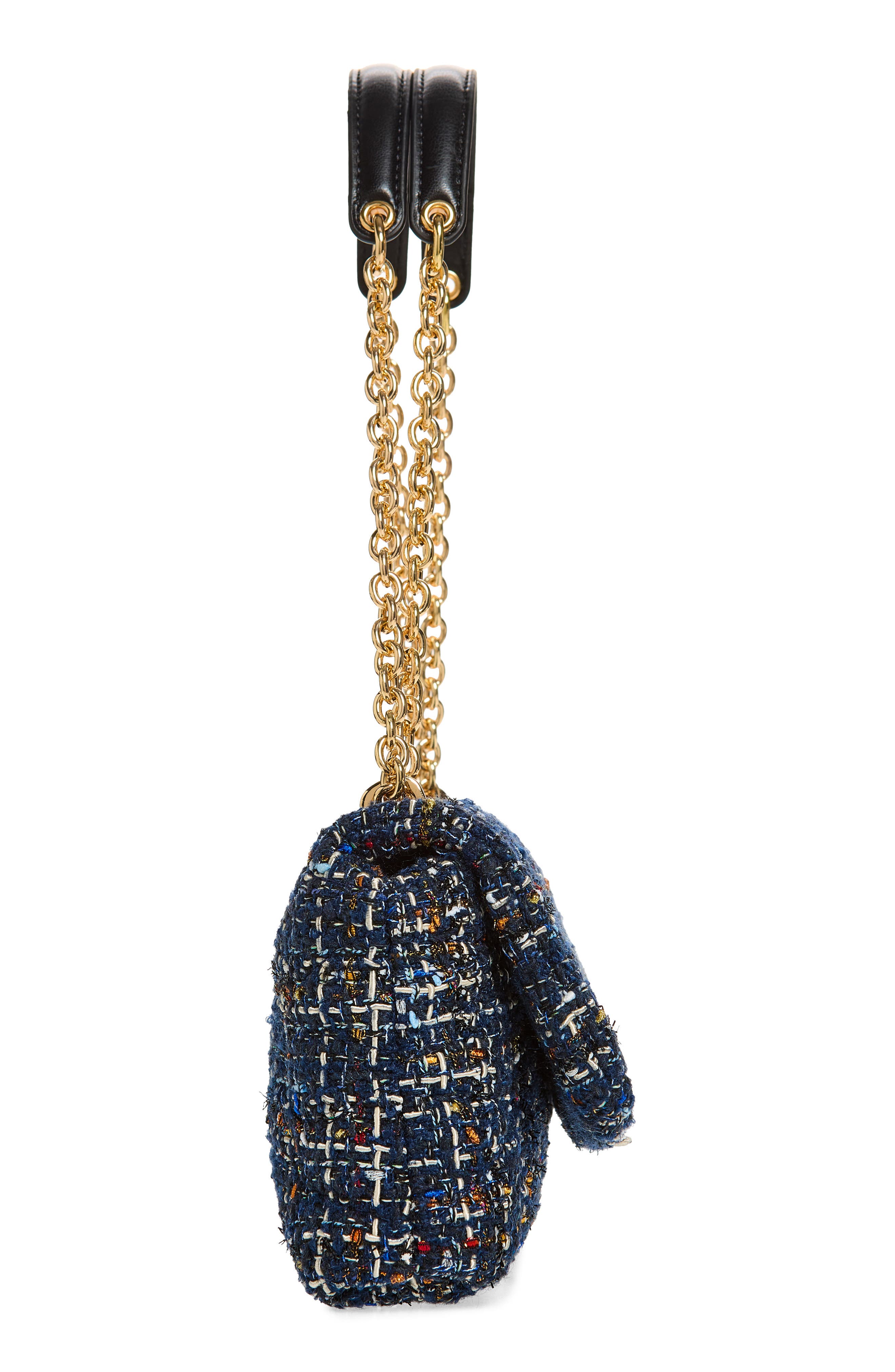 Tweed Convertible Crossbody Bag, Alternate, color, NAVY