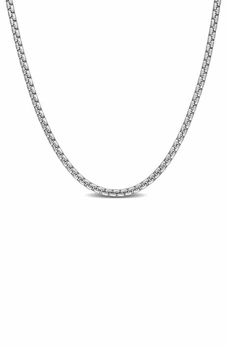 DELMAR Box Link Chain Necklace, 1.10mm