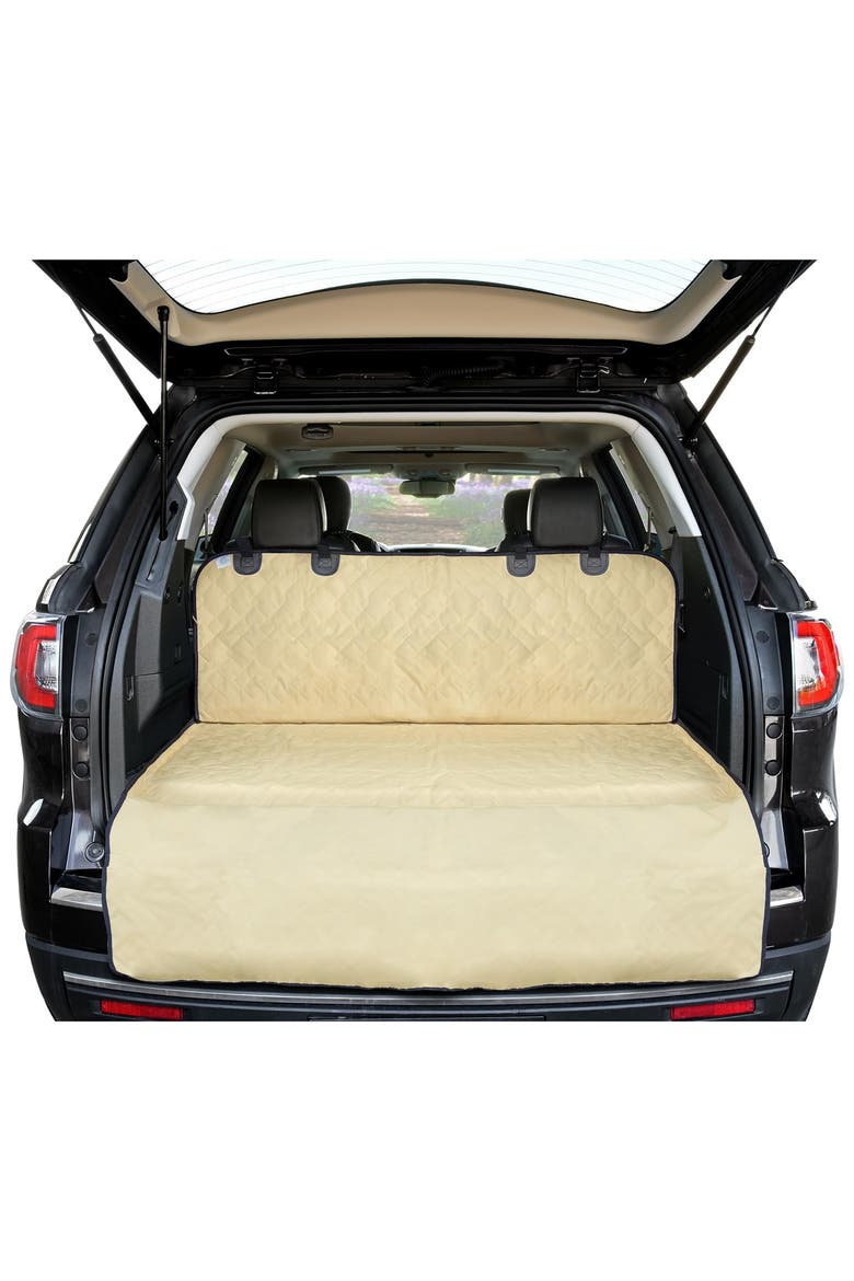 Universal Fit Cargo Liner, Cargo Cover for SUVs and Cars with Waterproof Material, Main, color, Beige