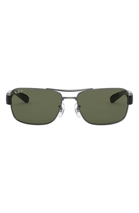 64mm Polarized Oversize Square Sunglasses