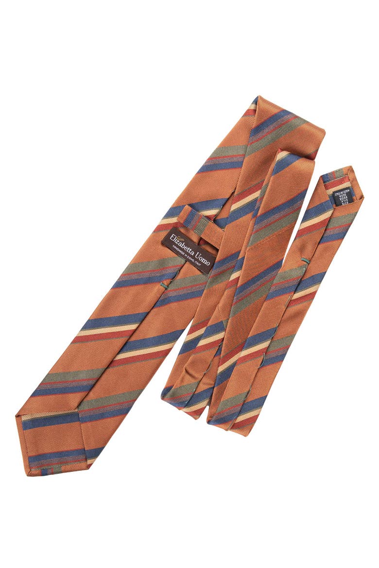 Battisti - Silk Jacquard Tie for Men, Alternate, color, Ginger
