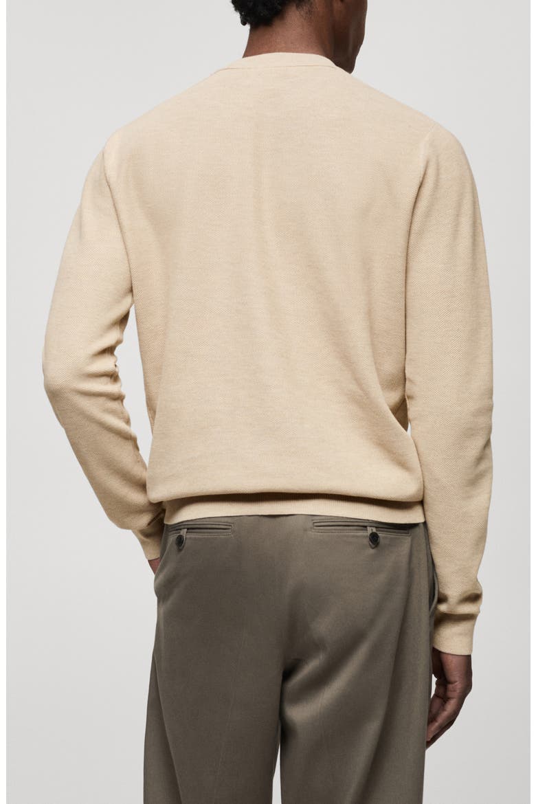 Microstructure Crewneck Sweater, Alternate, color, SAND