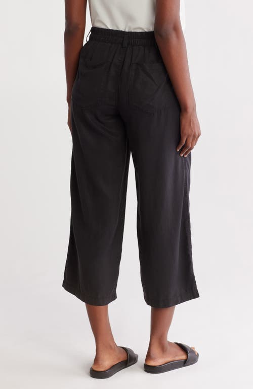 Sanctuary Wanderer Crop Wide Leg Pants In Washed Black