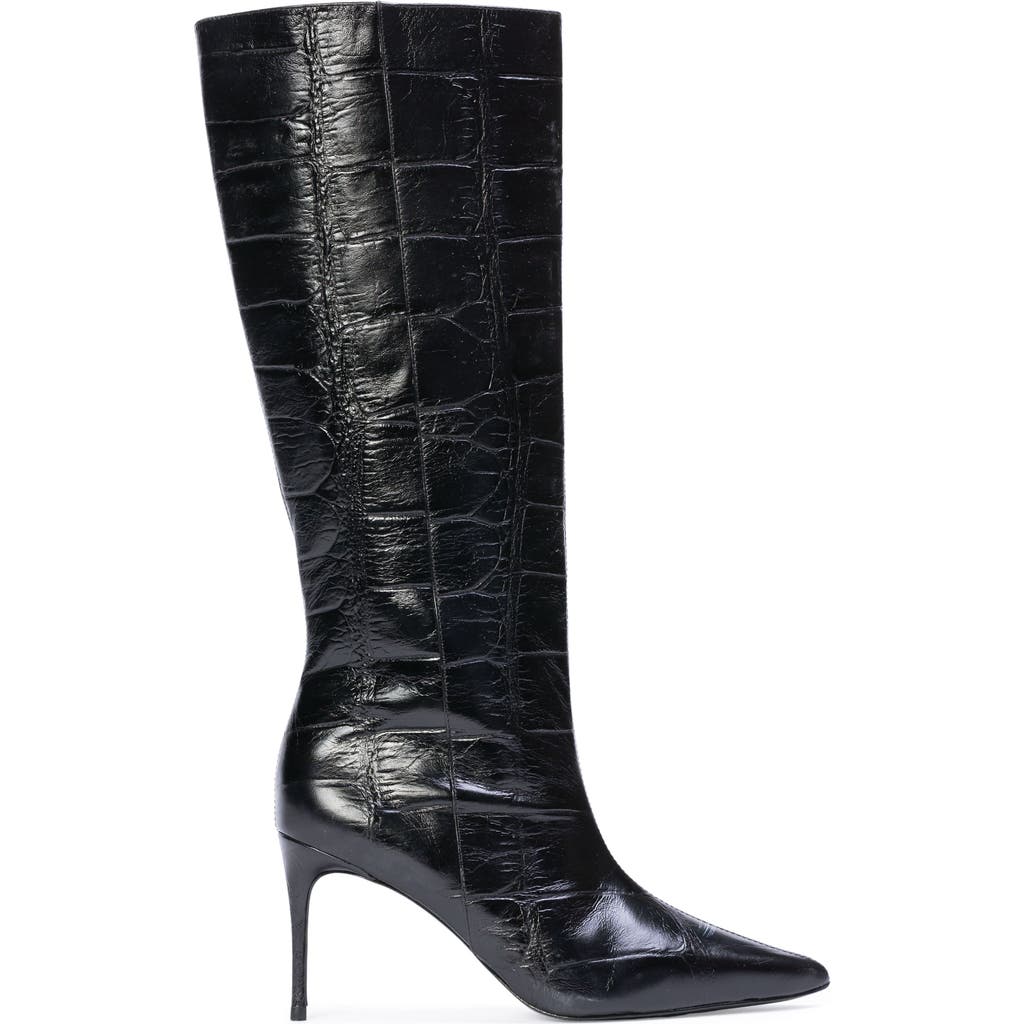 Black Suede Studio Ember 80 Croc Boot In Black